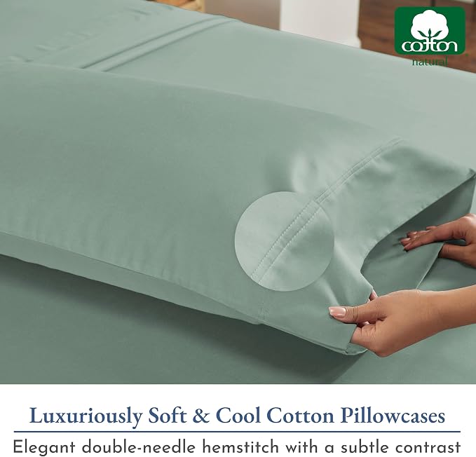 California Design Den Standard/Queen Size Pillow Cases Set of 2 - Image 6