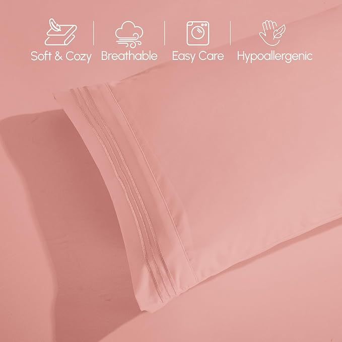 Elegant Comfort Luxurious 1500 Premium Hotel Quality Microfiber 4-Piece Sheet - Image 8