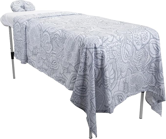 ForPro Premium Designer Microfiber 3-Piece Massage Sheet Set, Island Tranquility - Image 2