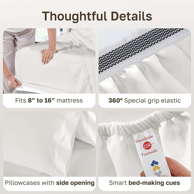 California Design Den Queen Bed Sheets Set - Image 5
