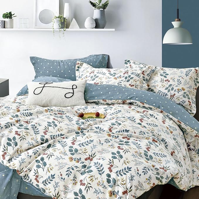 LEMIROE Botanical Cotton Comforter Queen Size by LEMIROEBEDDING