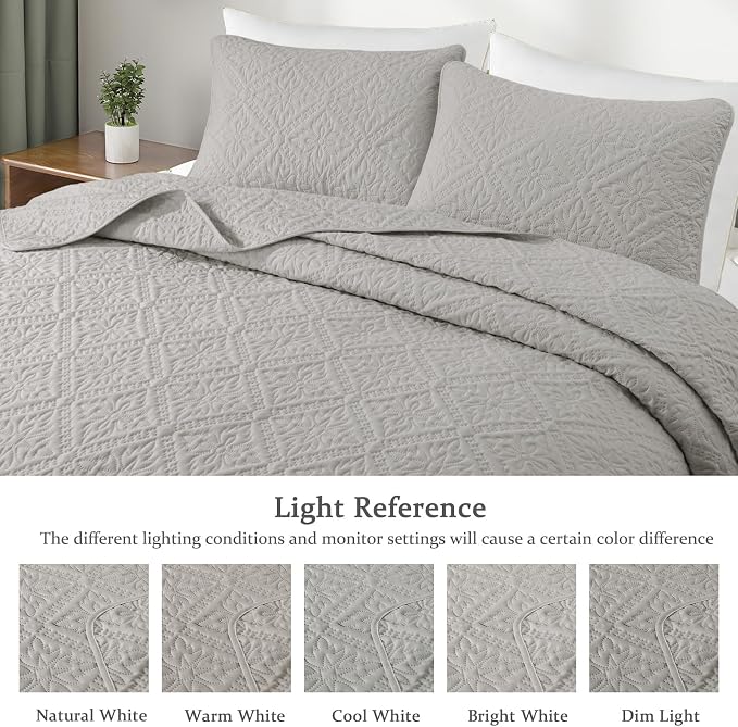 Exclusivo Mezcla King Quilt Bedding Set, Lightweight Soft Bedspreads Coverlets - Image 3