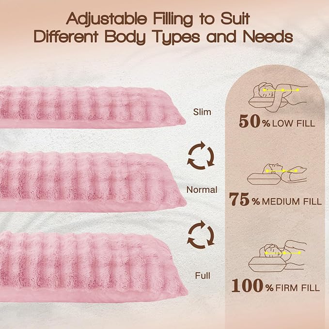 YZ HOME Faux Fur Fluffy Body Pillow - Image 8