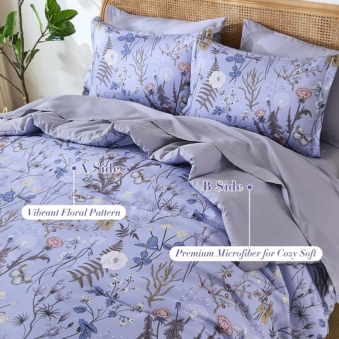 Yiran King Size Comforter Set 7 Piece, Lightweight Bed in a Bag King - Image 2