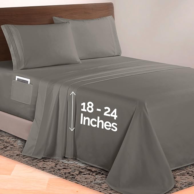 Elegant Comfort Luxurious 1500 Premium Hotel Quality Microfiber 4-Piece Sheet - Image 2