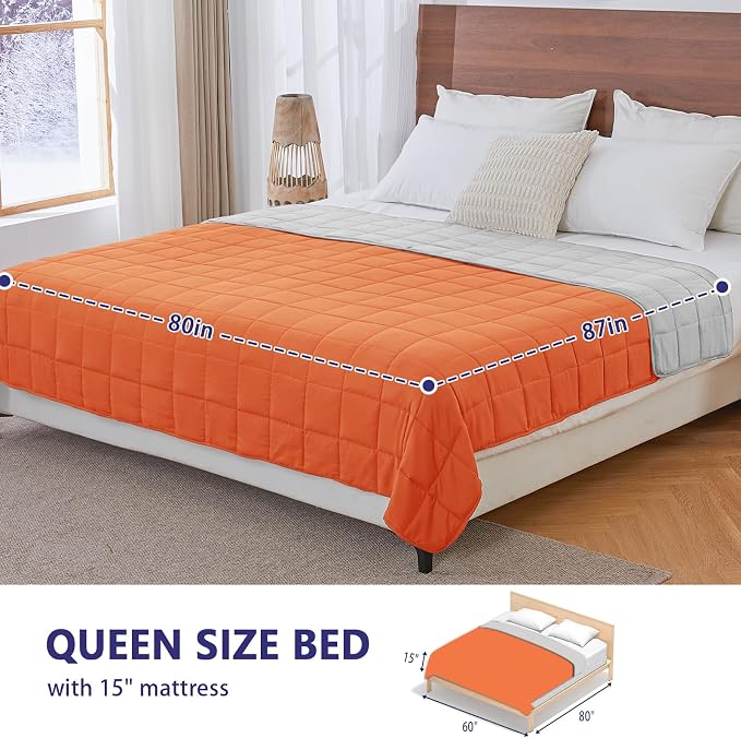 King Size Weighted Blanket for Adults Cooling Heavy Blanket for Sleeping - Image 2