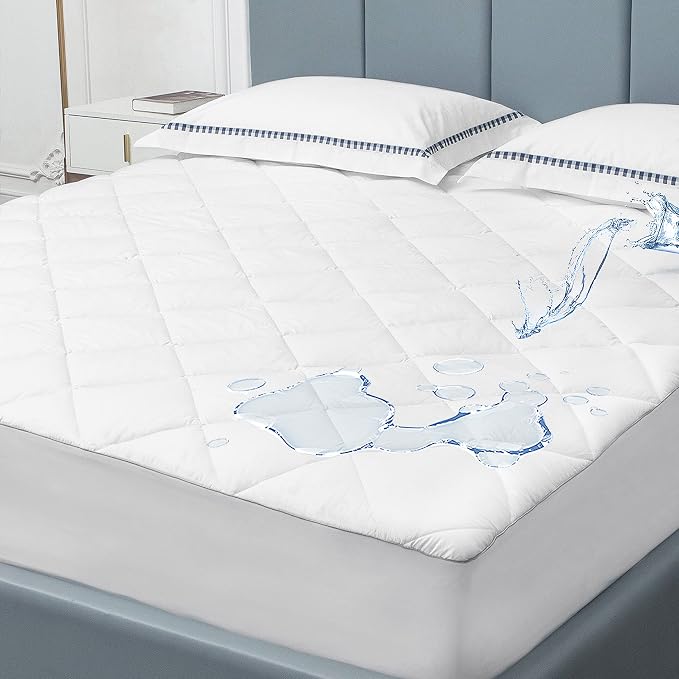 Sunflower Quilted King Mattress Protector, Mattress Pad King, Cotton Mattress by SunflowerHometexUS