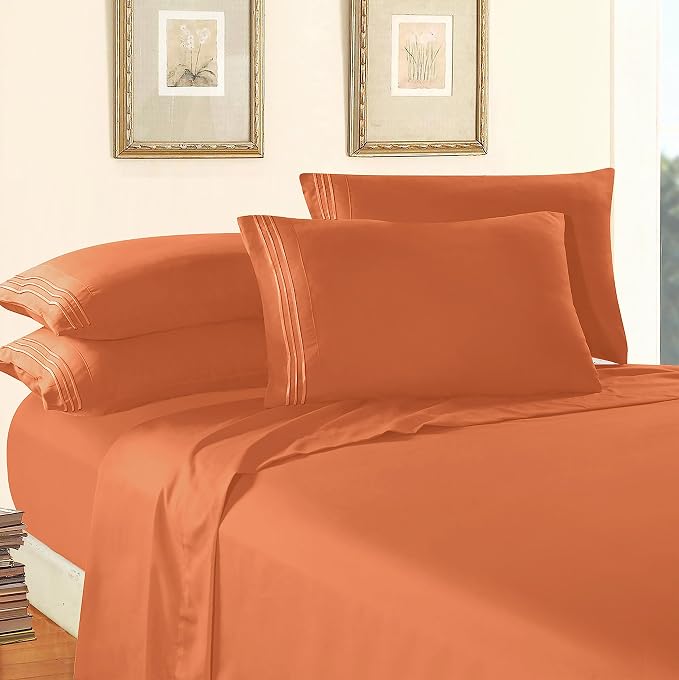Elegant Comfort Luxury 1500 Premium Hotel Quality Microfiber 4-Piece Sheet Set - Image 3