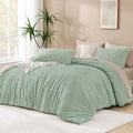 Andency Oversized King Comforter Set 120''x120'', 3 Pieces Sage Green Super by Andency