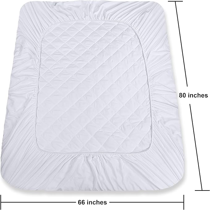 Utopia Bedding Quilted Fitted Mattress Pad, Super Queen Size, Elastic Fitted - Image 4