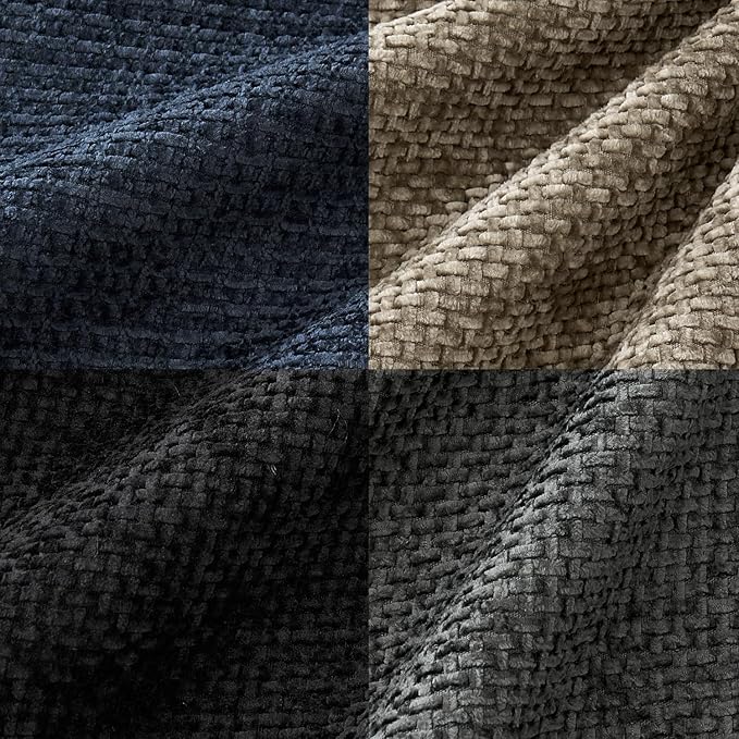 MIULEE Pack of 4 Couch Throw Pillow Covers 18x18 Inch Neutral Navy/Grey Soft - Image 2