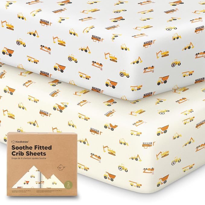 KeaBabies 2-Pack Organic Crib Sheets by KeaBabies