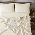 LBRO2M 100% Pure Linen Sheet Set Deep Pocket Up to 16" Bed Sheets Sets by LBRO2MBedding