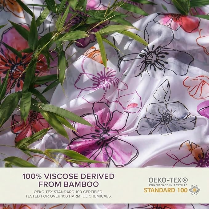 YIYEA 100% Viscose Derived from Bamboo Pillow Cases Set of 2, 600 Thread Count - Image 3
