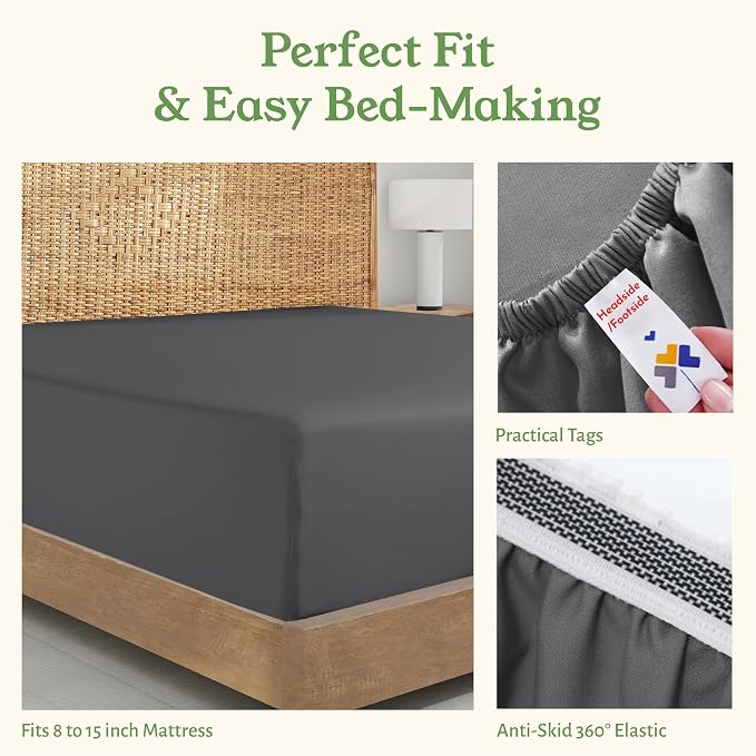 California Design Den California King Fitted Sheet Only, 100% Organic Cotton - Image 6