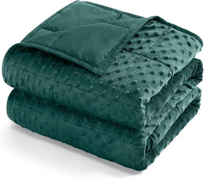 Kivik Cooling Weighted Blanket for Adults, 15 lbs Breathable Minky Dot Heavy by Kivik