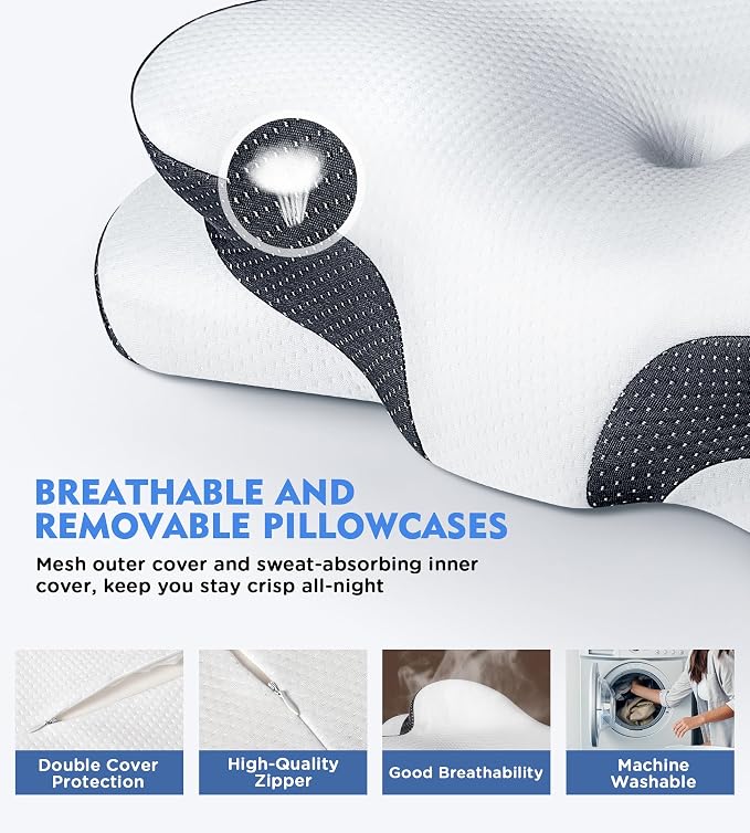 Osteo Sustained Cervical Health Neck Pillow, Contour Zoned Design Ergonomic - Image 6