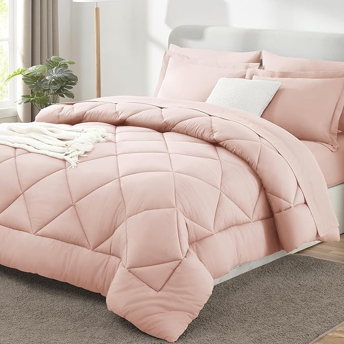 CozyLux Full Size Comforter Sets Blush Pink by CozyLux