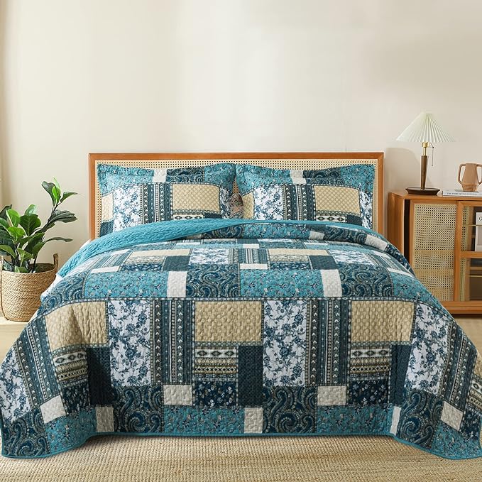 BEDIFANY Cotton King Size Quilt Set, Lightweight Bedspread King Size Coverlet by BEDIFANY