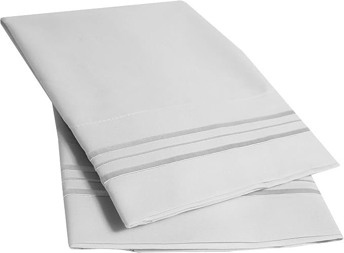 2 Pack Pillow Case Set 1800 Series Fine Brushed Microfiber Pillowcases by SweetHomeCollection