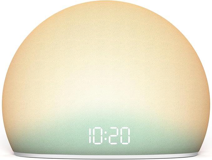HOUSBAY Sunrise Alarm Clock, 20 Soothing Sleep Aids, Dimmable Display, by HOUSBAY