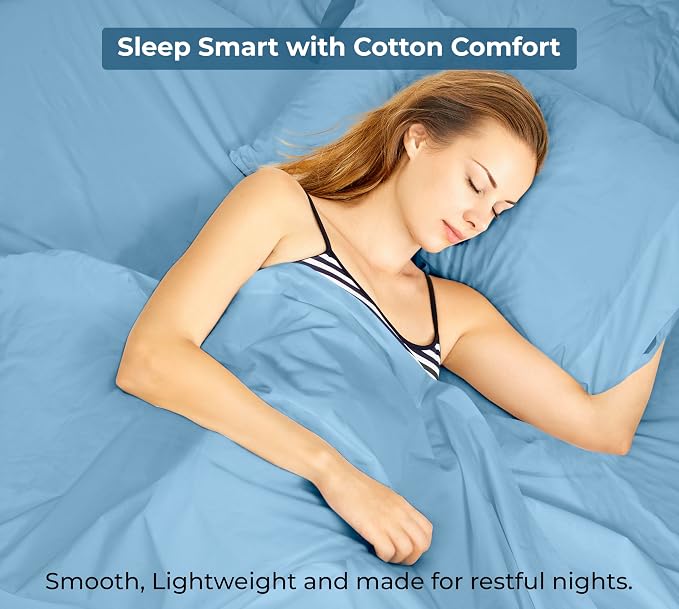 Royale Linens 100% Organic Cotton King Flat Sheet Only - Image 9