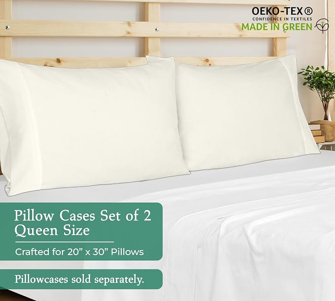 Royale Linens Queen Pillowcase Set of 2 - Image 2
