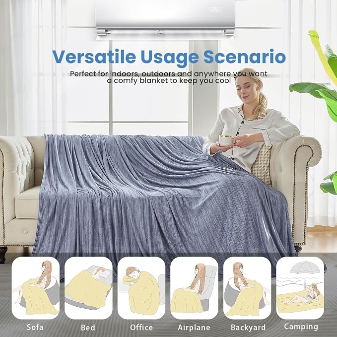 OIGAE Cooling Blanket for Hot Sleepers - Image 7