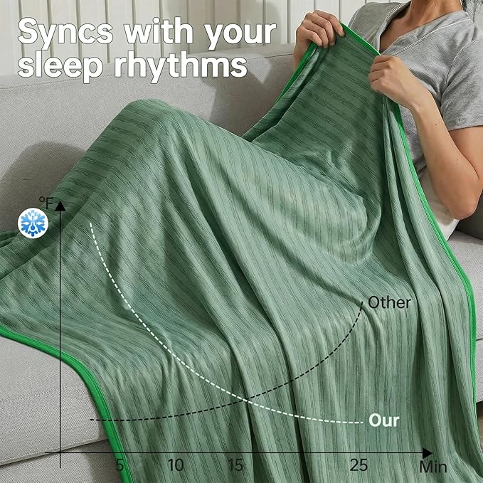 Guohaoi Cooling Blanket for Hot Sleepers and Night Sweats, 100% Oeko-Tex - Image 4