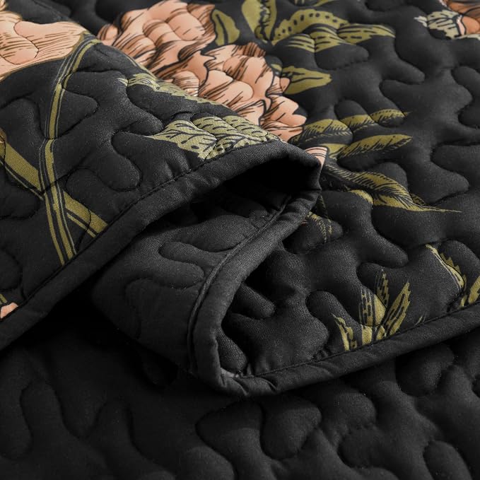 Litanika Floral Black Quilt King Size - Image 5