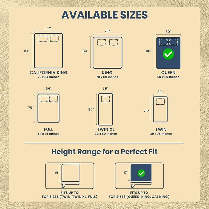 Queen Size Mattress Protector Waterproof, Premium 200 GSM Terry Mattress Cover - Image 3