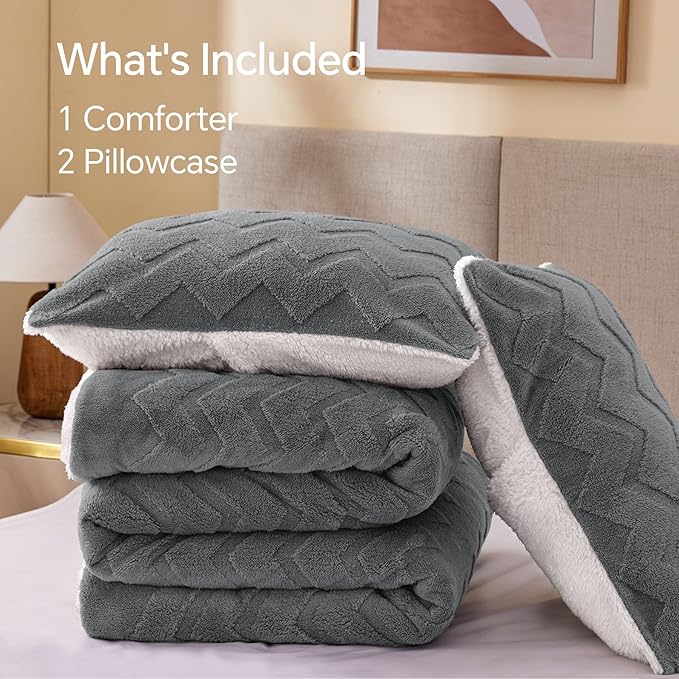 BEDELITE Fluffy King Size Comforter Set - Image 8