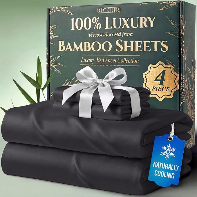 DECOLURE 100% Viscose Derived from Bamboo Sheets Twin Size by DECOLURE