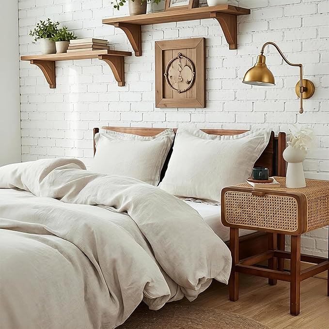 Simple&Opulence 100% Linen Duvet Cover Set 3pcs Basic Style Natural French by SimpleOpulence