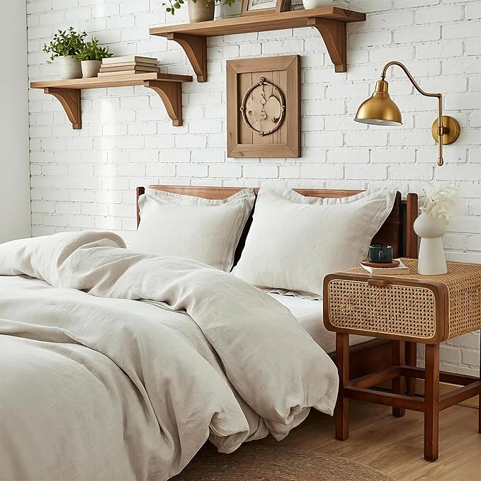 Simple&Opulence 100% Linen Duvet Cover Set 3pcs Basic Style Natural French by SimpleOpulence