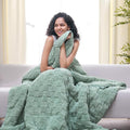 Drewin 15lbs Weighted Blanket Queen Size, Classy Soft Jacquard Checkered Sherpa by Home