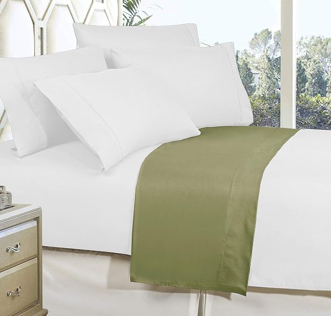 Elegant Comfort Premium Hotel Quality 1-Piece Flat Sheet, Luxury and Softest - Image 3