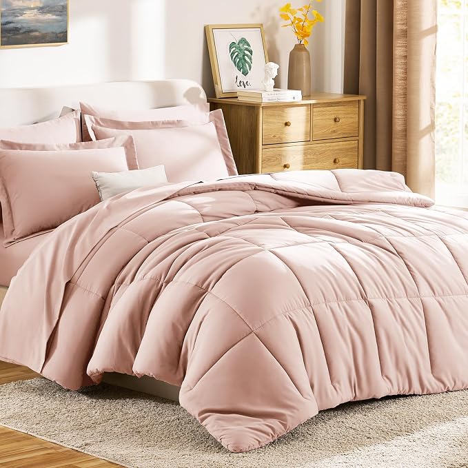 CozyLux Full Size Comforter Sets Blush Pink - Image 9