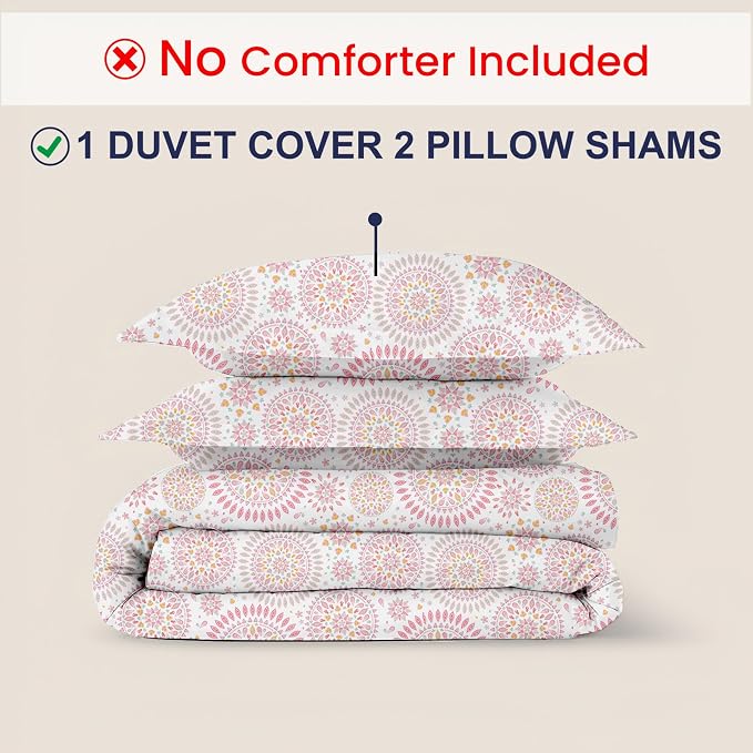 Kotton Culture 120"x98" 3 Pc Oversized King Duvet Cover Set 100% Egyptian Cotton - Image 2