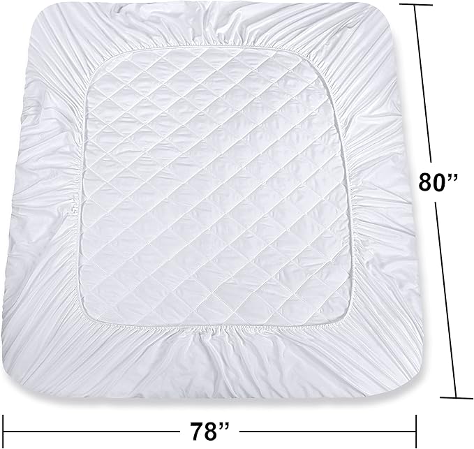 Utopia Bedding 2 Pack Quilted Fitted Mattress Pad, King Size, Elastic Fitted - Image 4