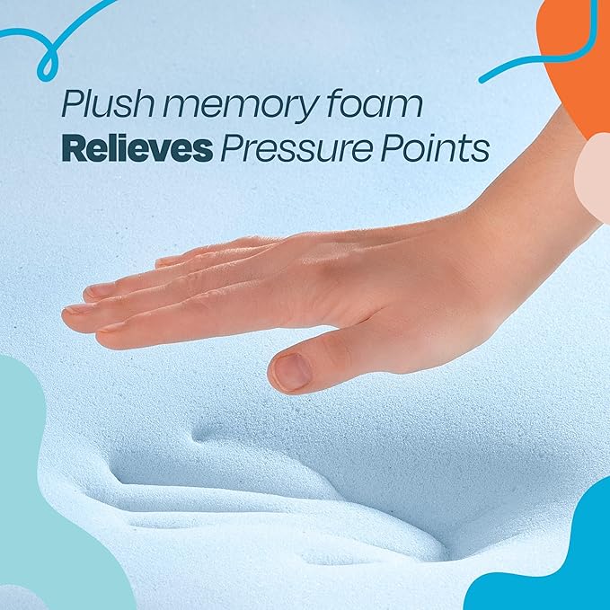 Linenspa Memory Foam Mattress Topper, Queen Size - Image 3