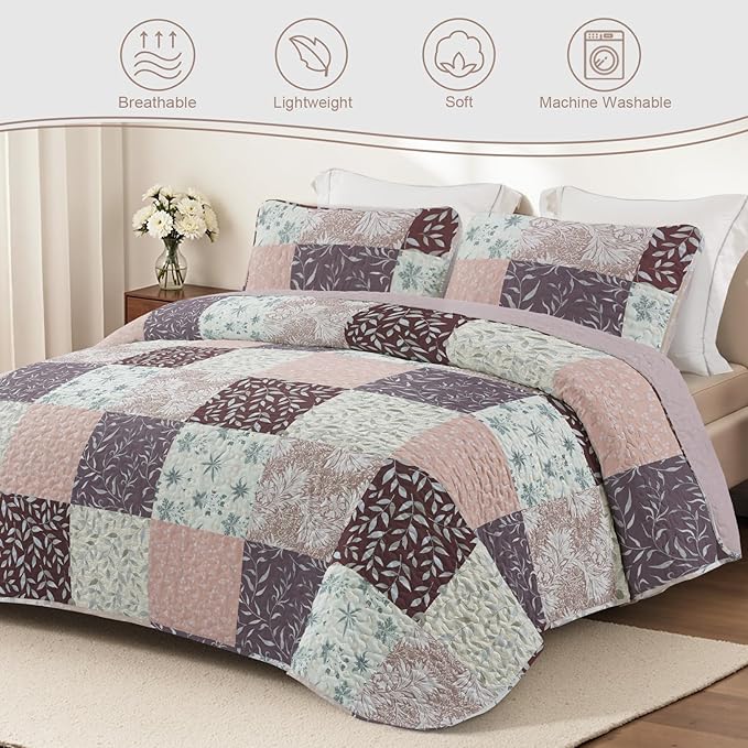 Exclusivo Mezcla Reversible Boho Quilts King Size - Image 2
