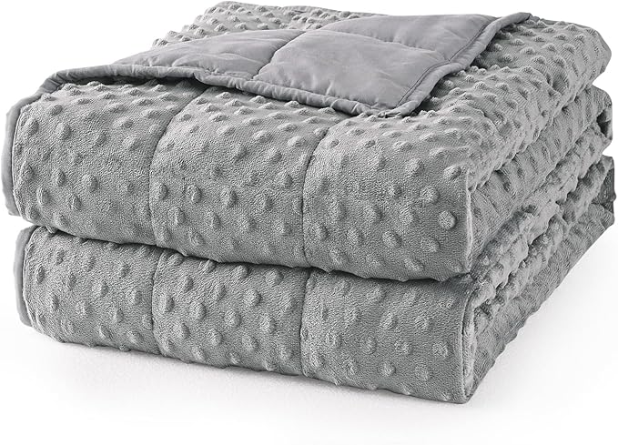 Mr. Sandman Weighted Blanket for Adults, Minky Dots Heavy Blanket for Woman by MrSandman