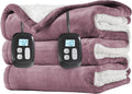 LaffyLo Electric Heated Blanket King Size 90 x 100, Dual Control, Fast Heating by LAFFYLO