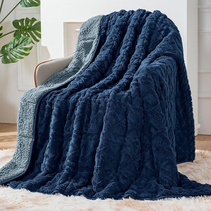 Sherpa Fleece Adult Weighted Blanket Great by EazfyPro