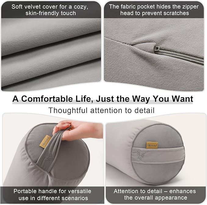 Body Pillow for Adults, Long Round Pillow, Big Cylindrical Pillow, Large Full - Image 5