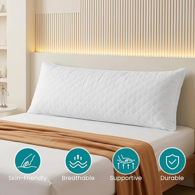 Oubonun Full Body Pillow for Sleeping-Adjustable Firm and Fluffy Body Pillows - Image 2