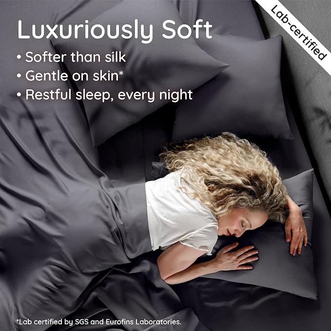 Bambaw 100% Viscose Derived from Bamboo Full Fitted Sheet, Deep Pockets - Image 4