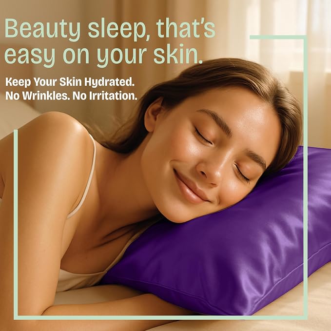BLISSFORD Purple Satin Pillowcase - Image 5