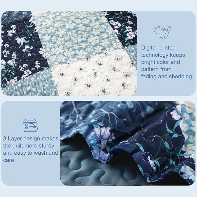 Exclusivo Mezcla Reversible Boho Quilts Twin Size - Image 5